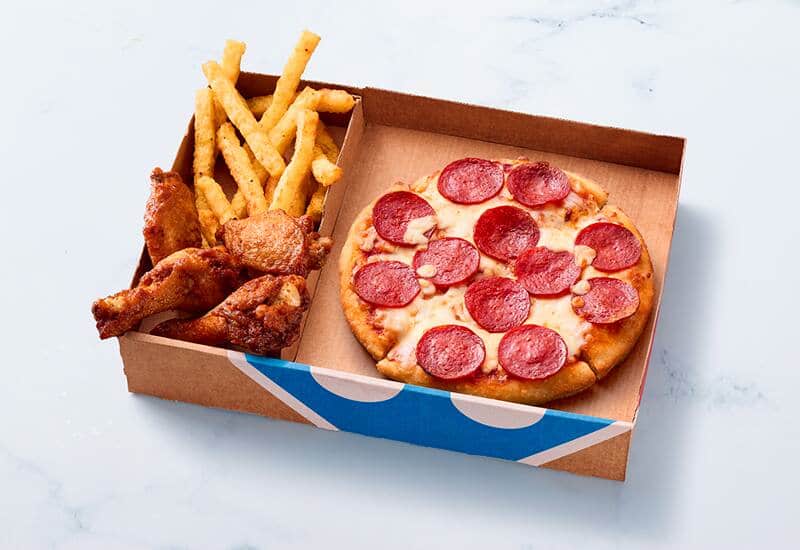 Mini Pizza Pepperoni Party + 2 bijgerechten