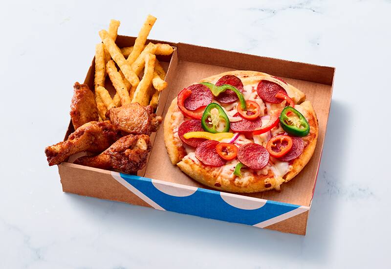 Mini Pizza Hot and Spicy + 2 bijgerechten