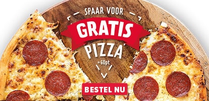 Punten Spaar voor gratis pizza op Dominos.nl