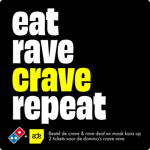 Eat, rave, crave, repeat: maak kans op 2 tickets voor de Domino's crave rave