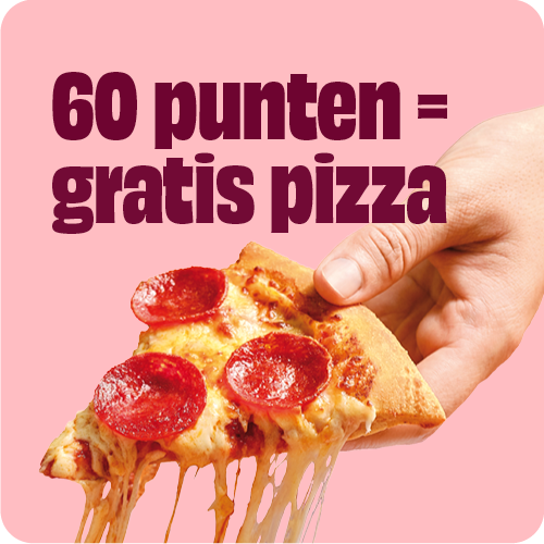 60 punten = gratis pizza