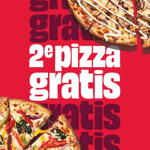 Tweede pizza gratis!