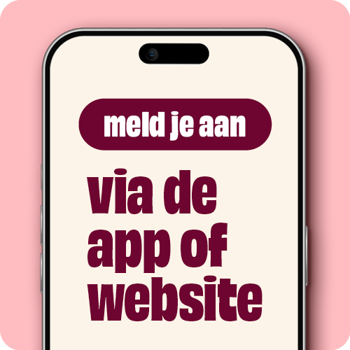 Meld je aan via de app of website