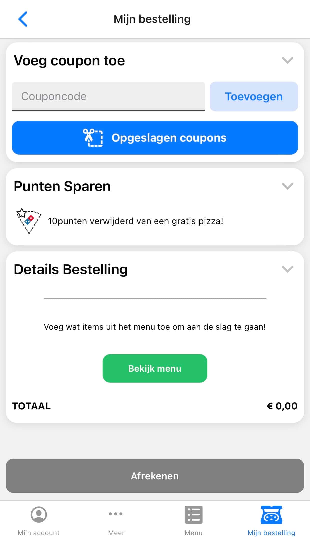 Stap 2. Klik op 'Opgeslagen coupons'